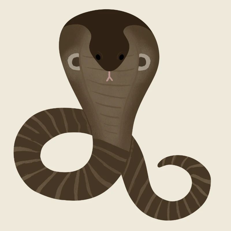 Stylish Cobra Illustration for Apparel
