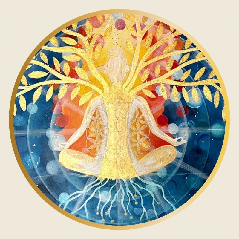 Lebendige Baum-Meditation Illustration