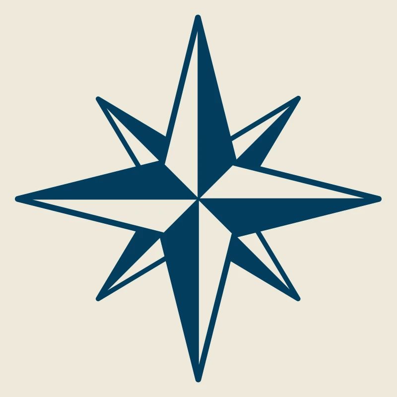 Conception du symbole de la rose des vents