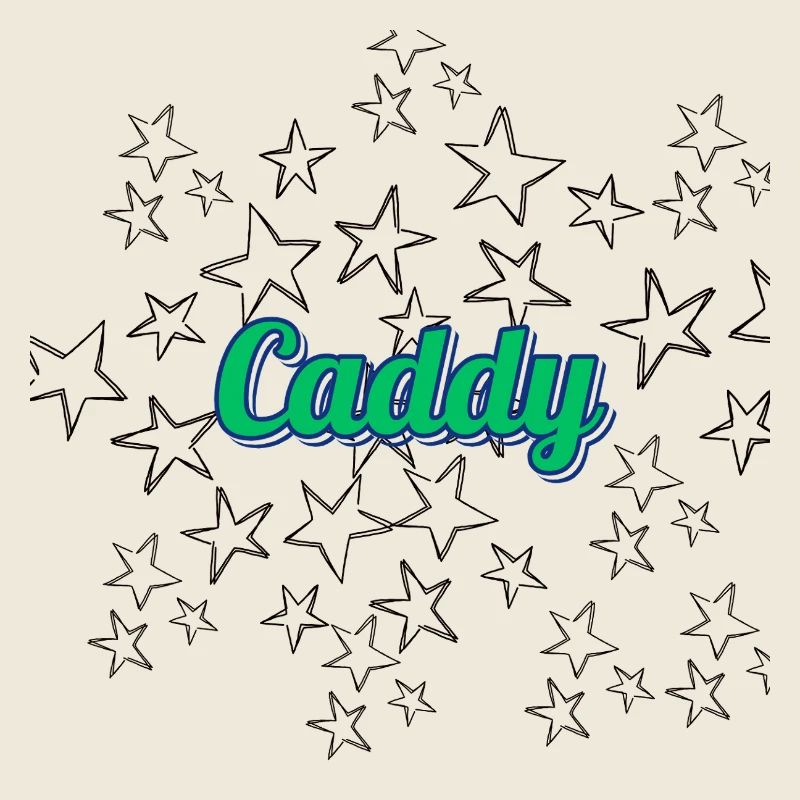 Luminous caddy lettering with stars