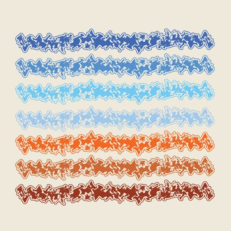 Abstract gradient lines design