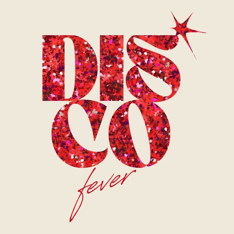 Disco Fever Glitter Liebe Statement Design