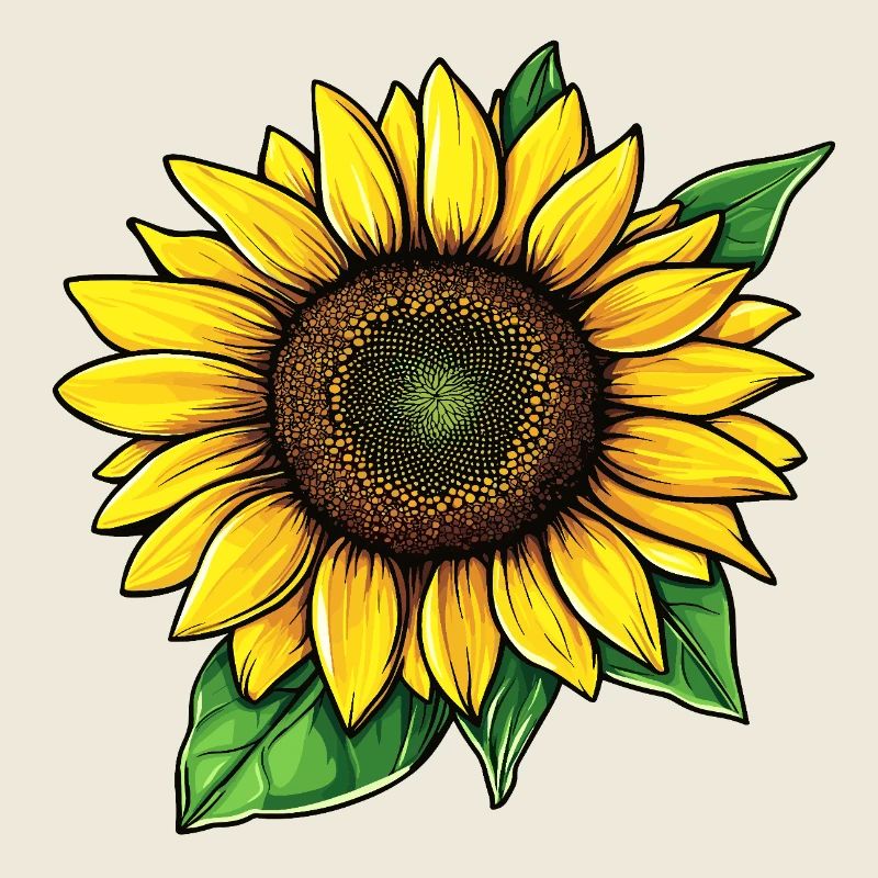 Illustration graphique vectorielle de tournesol
