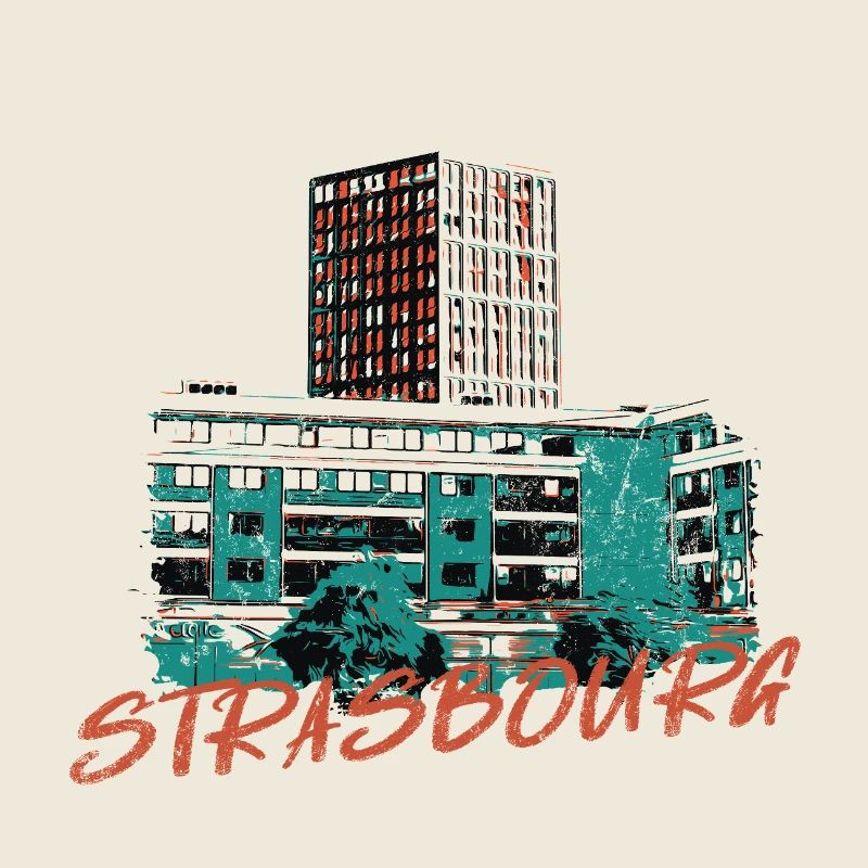 Illustration Modernes Straßburg in Rivétoile