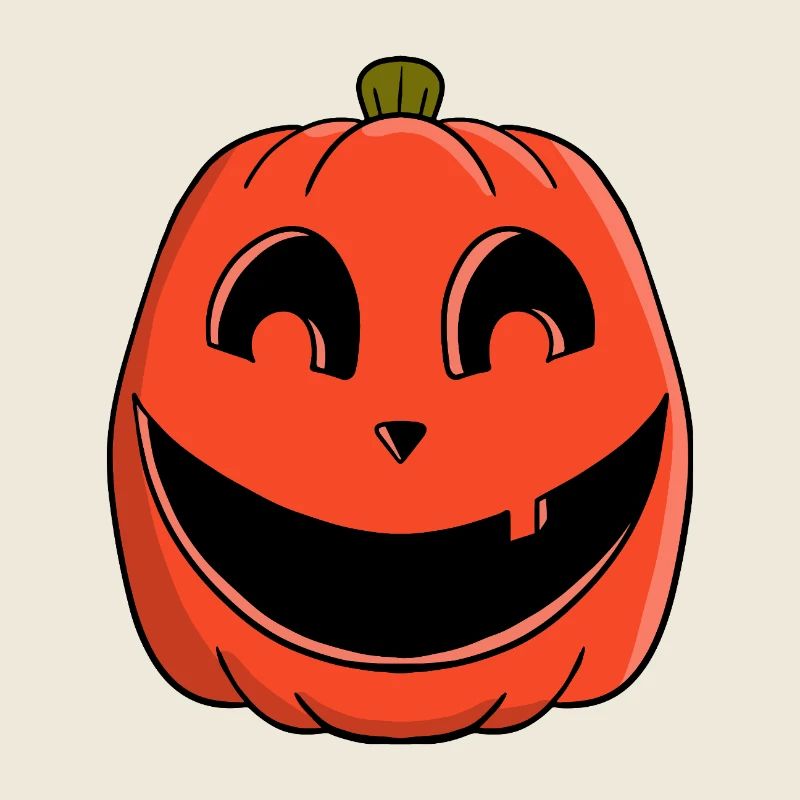 Sourire de citrouille ludique