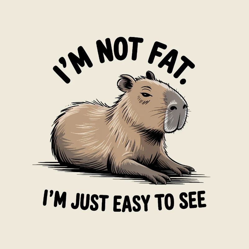 Ich bin nicht dick, ich bin nur leicht zu sehen - Lustiges Capybara