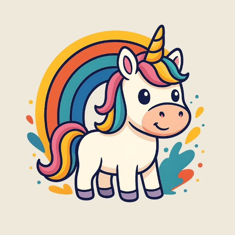 Graphique Licorne Arc-en-ciel