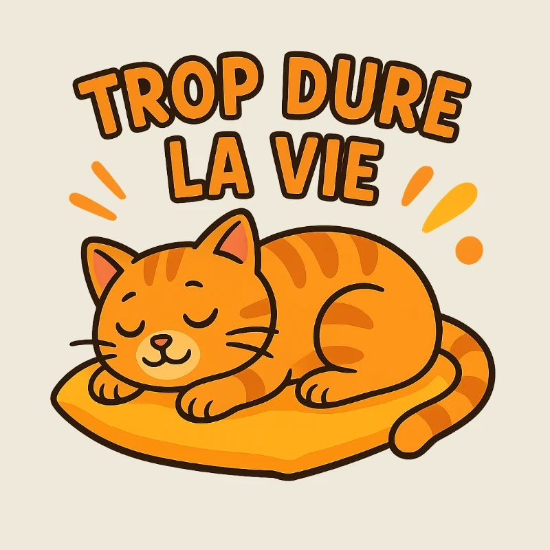 Trop Dure La Vie Chat Dort