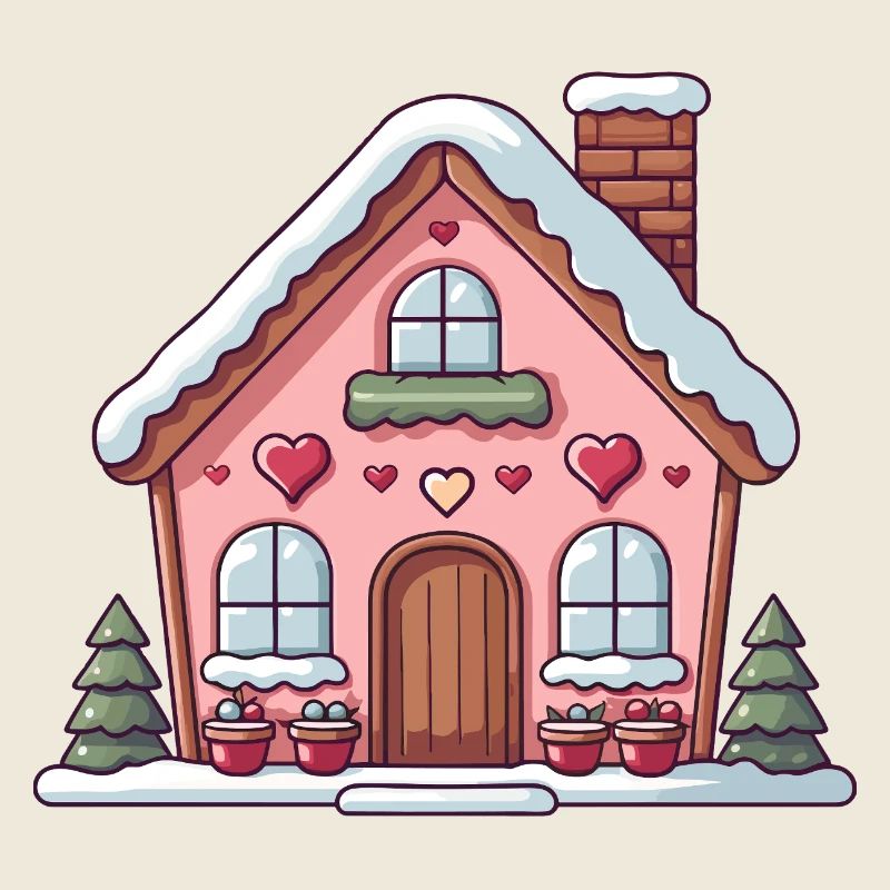 Gemütliches Herzhaus im Winter