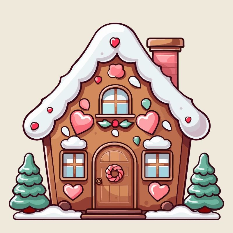 Lebkuchenherz Home Schneeszene