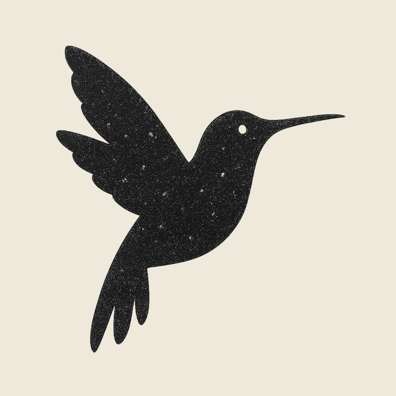 Glitzernder Kolibri Silhouette
