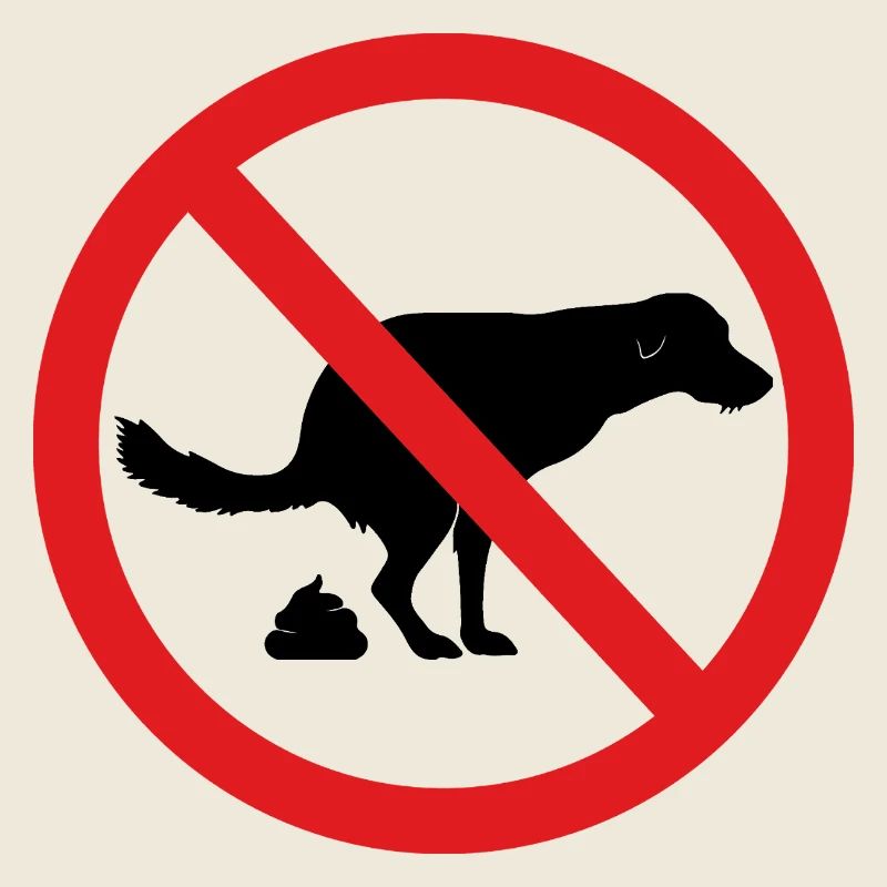 Signe Les chiens ne font pas caca Interdit Drôle de caca de chien