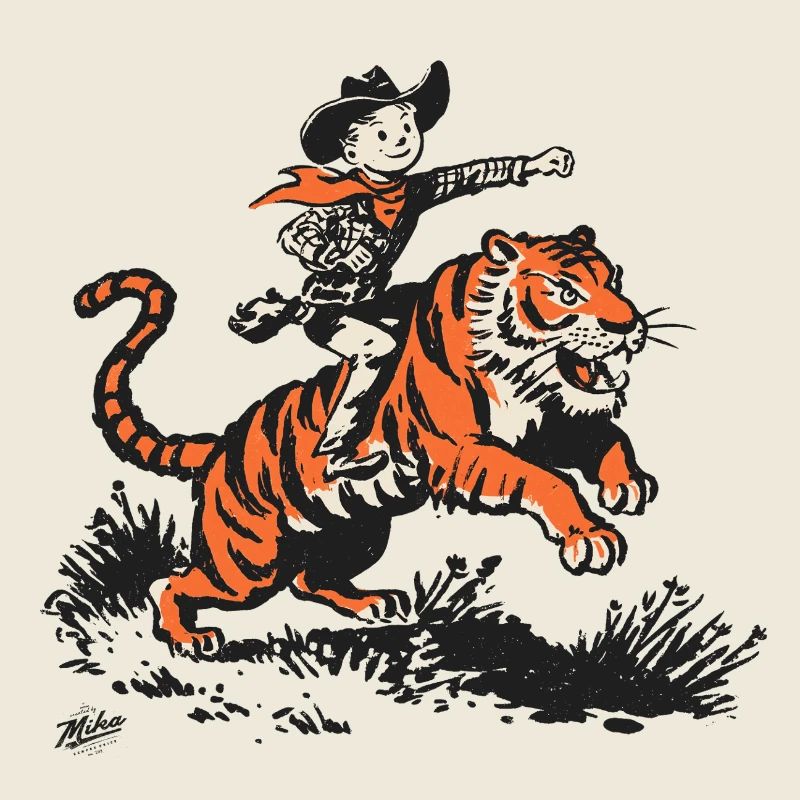 Kleiner Tiger Cowboy