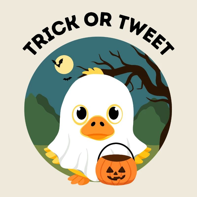 Trick or Tweet – Cute Halloween Duck