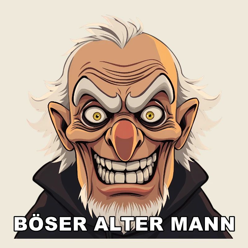 Böser Alter Mann Karikatur