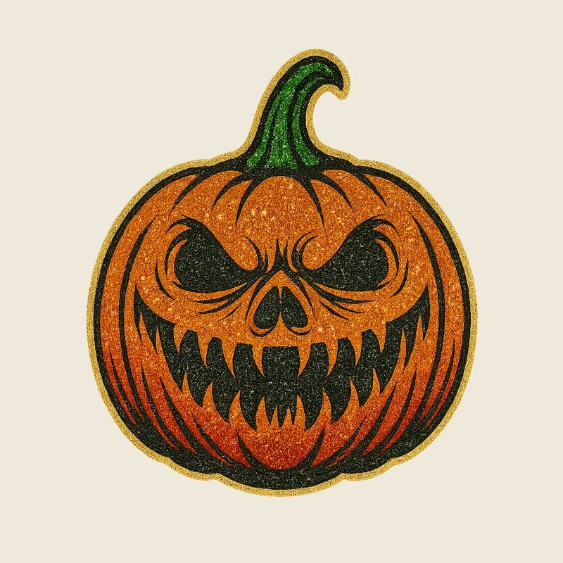 Grim Glowing Halloween Pumpkin