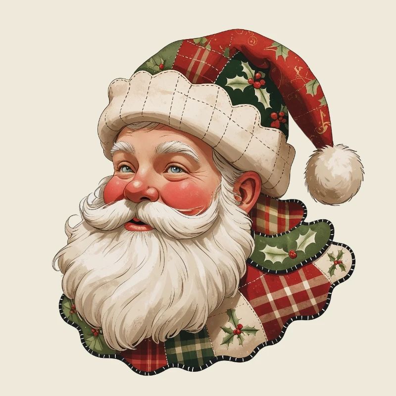 Patchwork Père Noël Vintage Flair