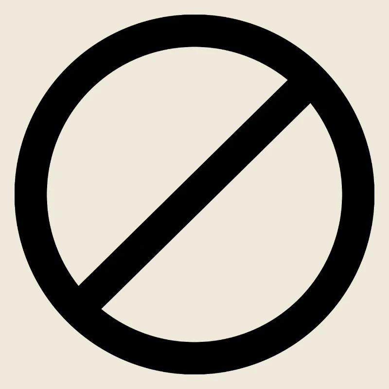 Nicht erlaubtes Schild