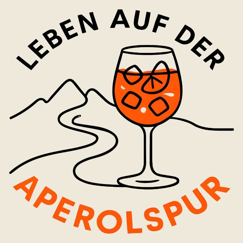 Leben auf der Aperolspur Spritz Humor Geschenkidee