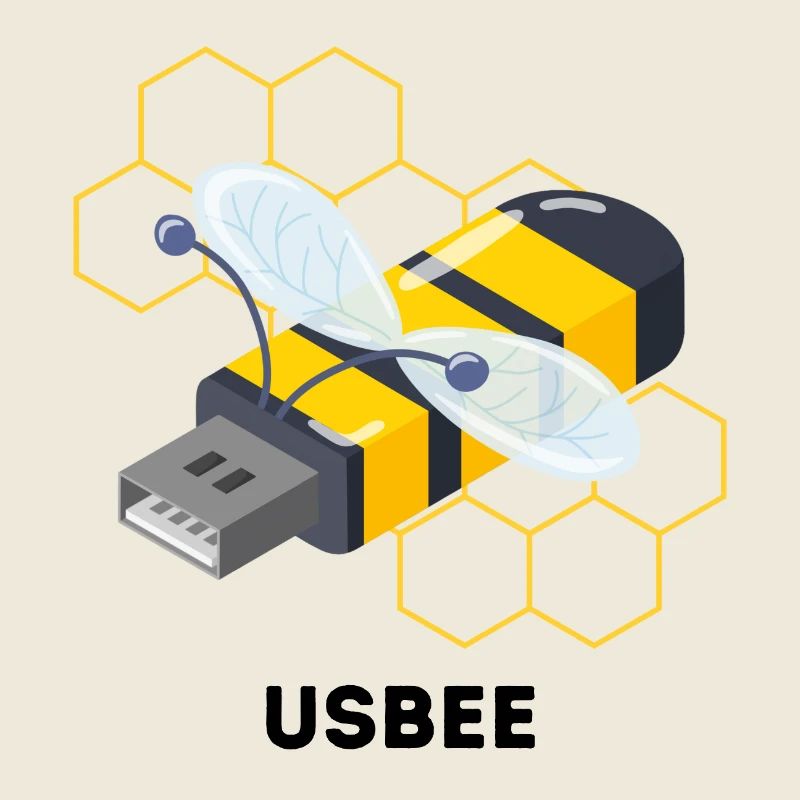 USBEE - Jeu de mots mignon sur l’abeille USB