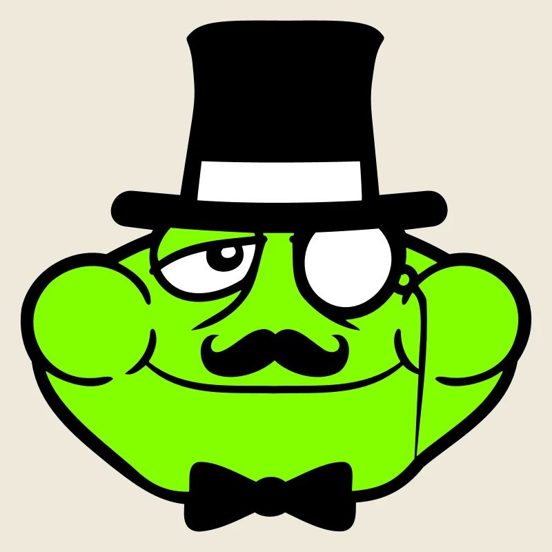 M. Grenouille Sir M. Rich Monocle Lunettes Chapeau haut de forme
