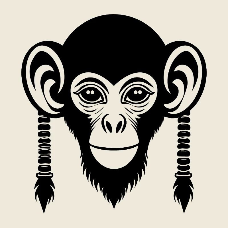 Chemise Monkey Head Sound Wave Motion Edition