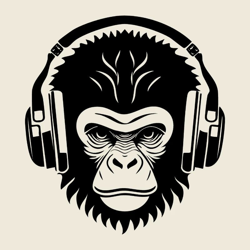 Relaxed Monkey Wireless Headphones Cafe Chemise