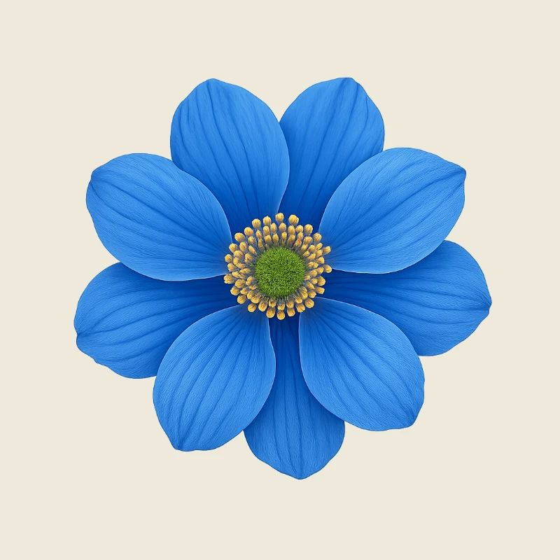 Cobalt Blue Flower Star Pattern