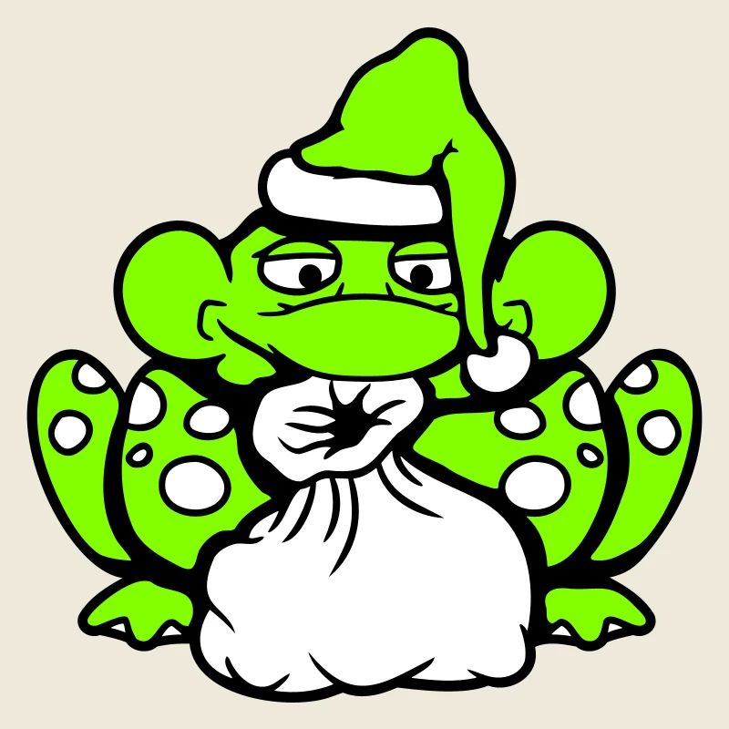 Frog Santa Claus Christmas Hat Gift