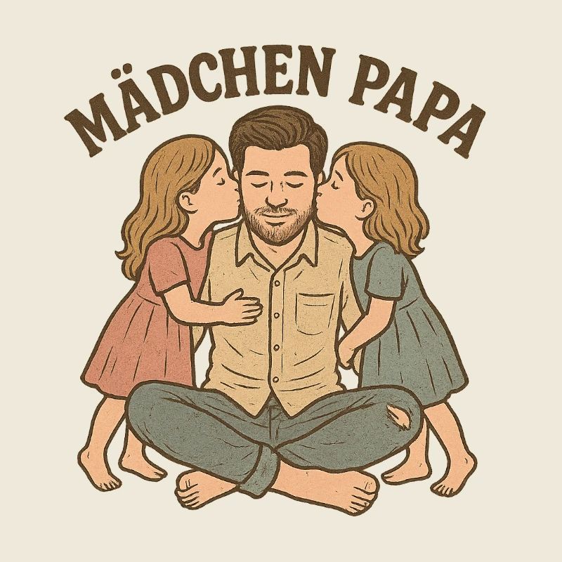 Amour paternel avec deux filles