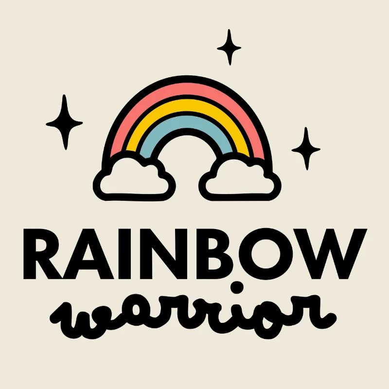 Logo du guerrier arc-en-ciel