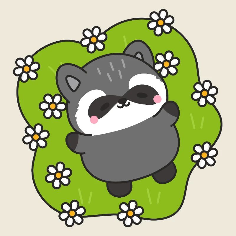 Raton Joie parmi les Fleurs