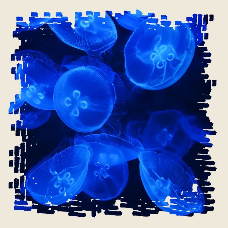 Fascinating Bioluminescence, Blue Jellyfish