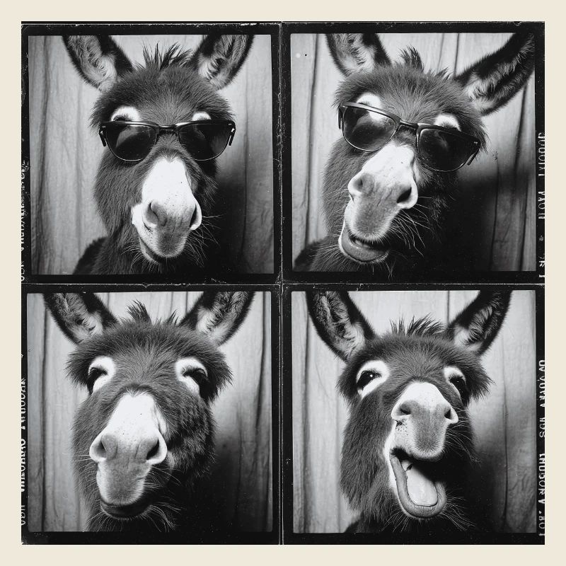Funny Donkey Photo Box Sunglasses