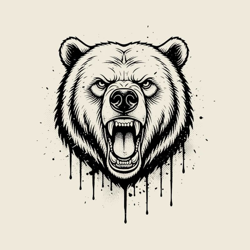 Conception rugissante de l’ours