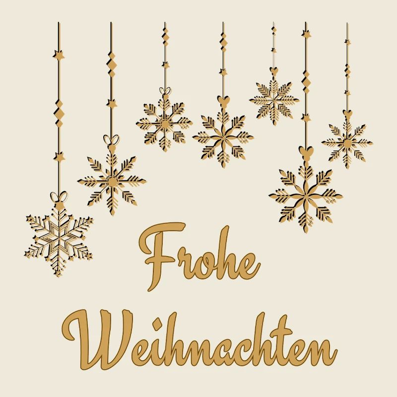 Text Frohe Weihnachten dekorative Schneeflocken