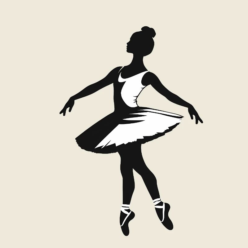 Ballerina - Cooles Silhouetten-Logo