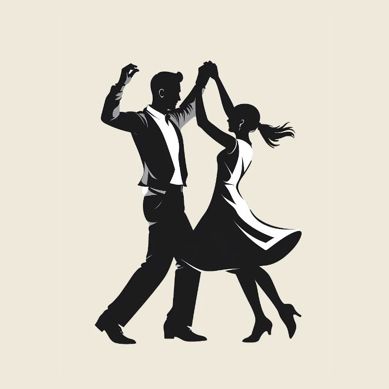 Couple dansant - Logo Cool Silhouette