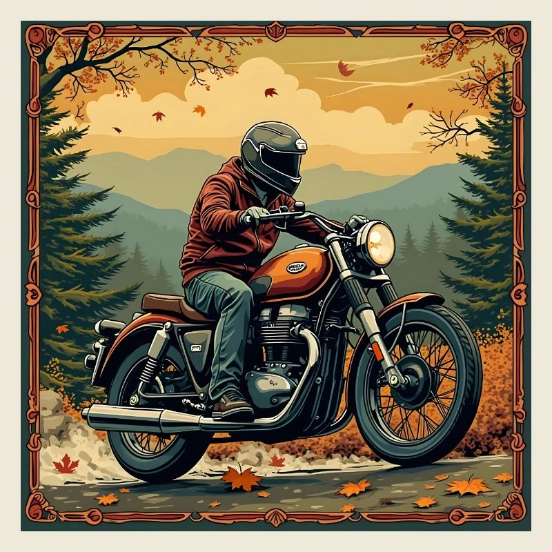 Tapestry Biker Landscape
