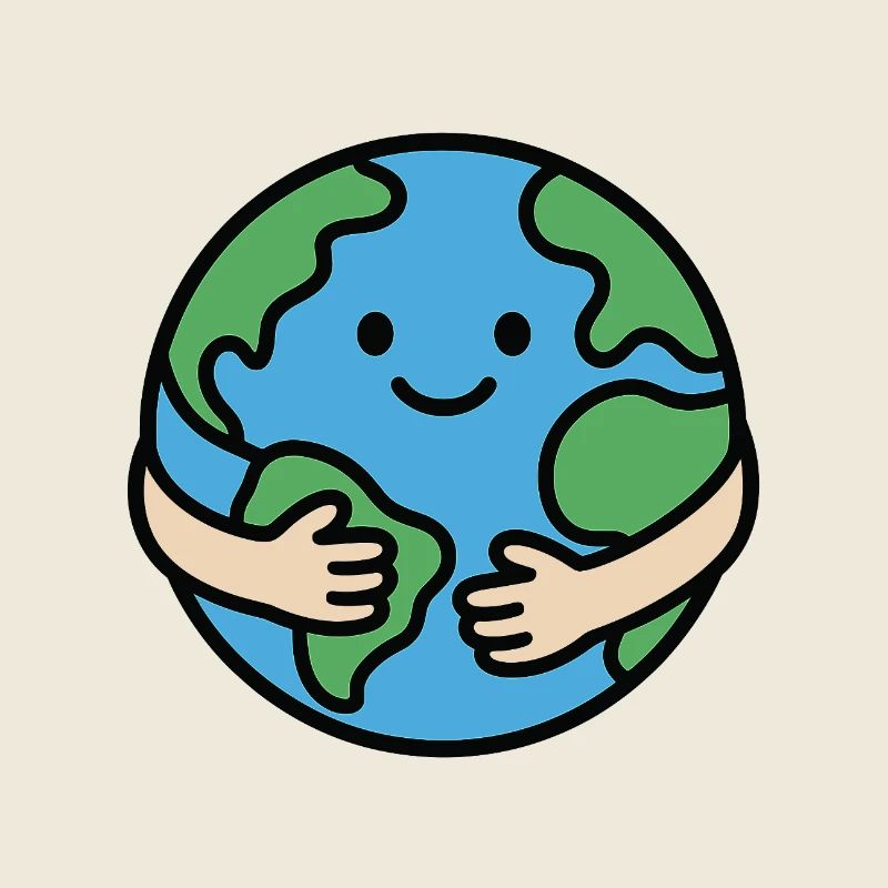 Liebe deine Erde Cartoon Planet