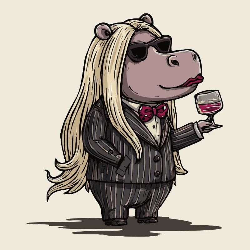 Stylish Gangster Hippo