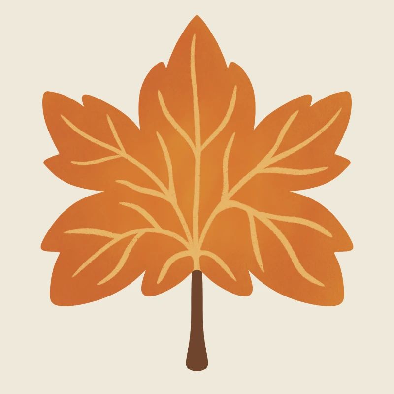 Herbstliche Ahornblatt-Silhouette