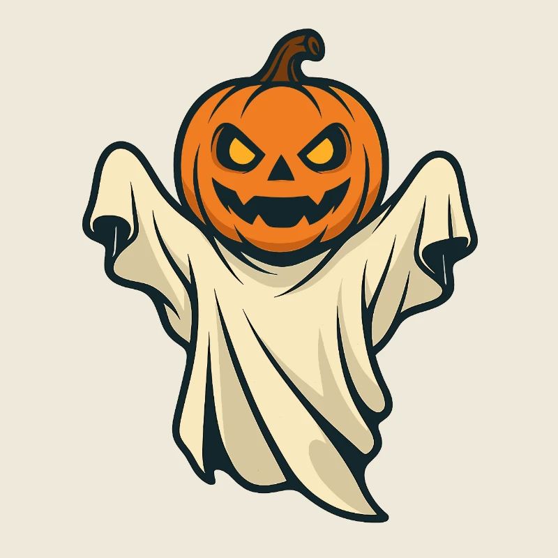 Halloween Kürbis Geist Spooky Design