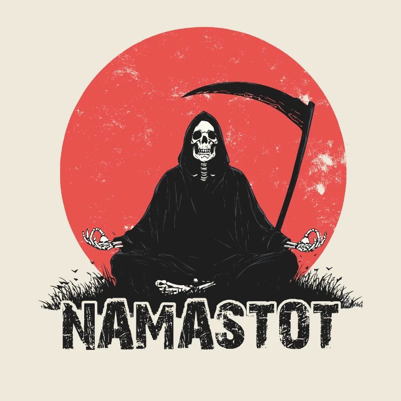 Grim Reaper Does Yoga – Funny Grim Reaper Design