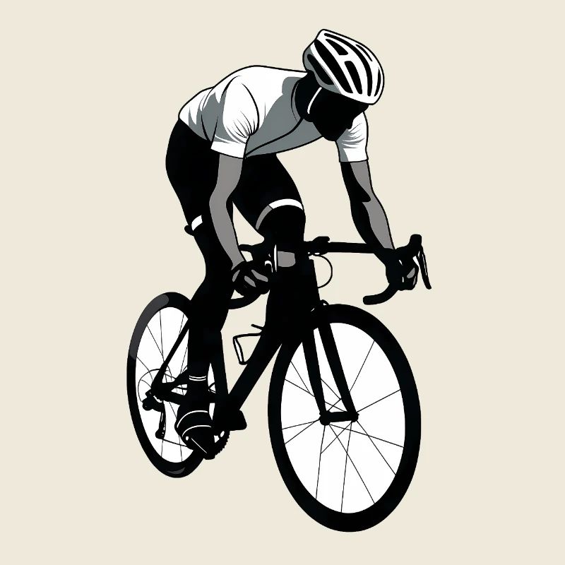 Radfahrer - Cooles Silhouetten-Logo