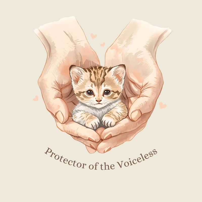 Protecteur du design du bébé chat sans voix