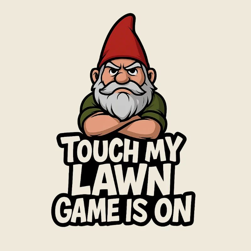 Gartenzwerg Drohgebärde Touch Lawn