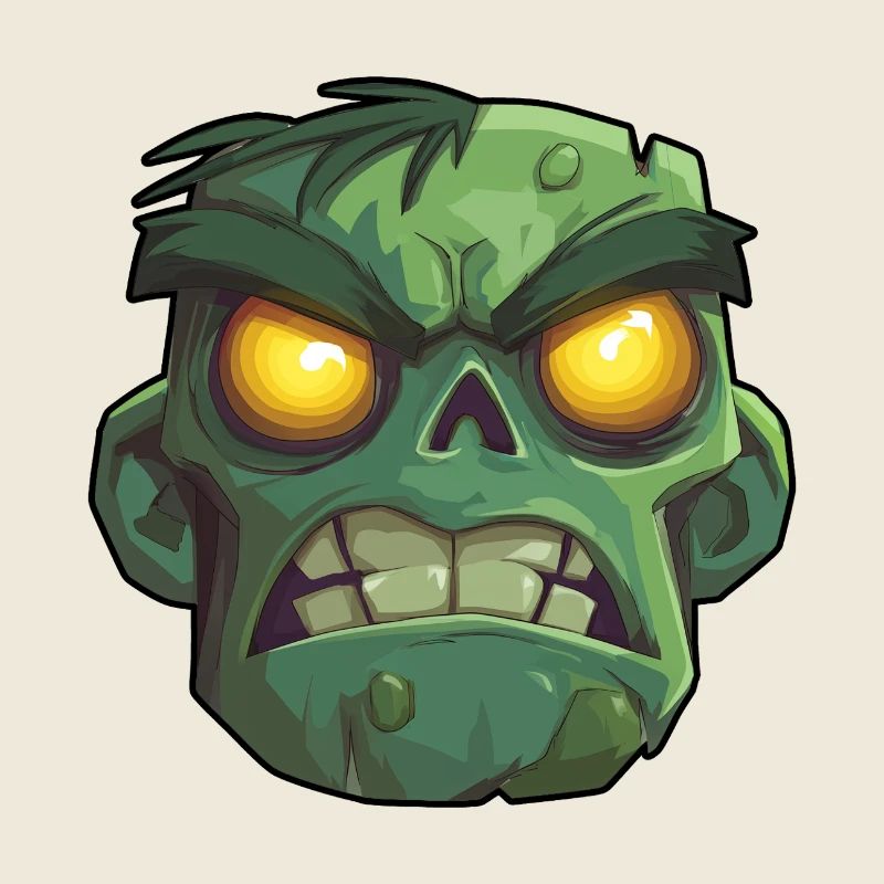 Gruseliger Zombiekopf