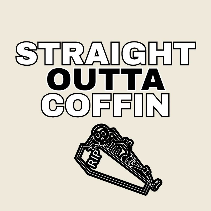 Straight Outta Sarg Skelett Design