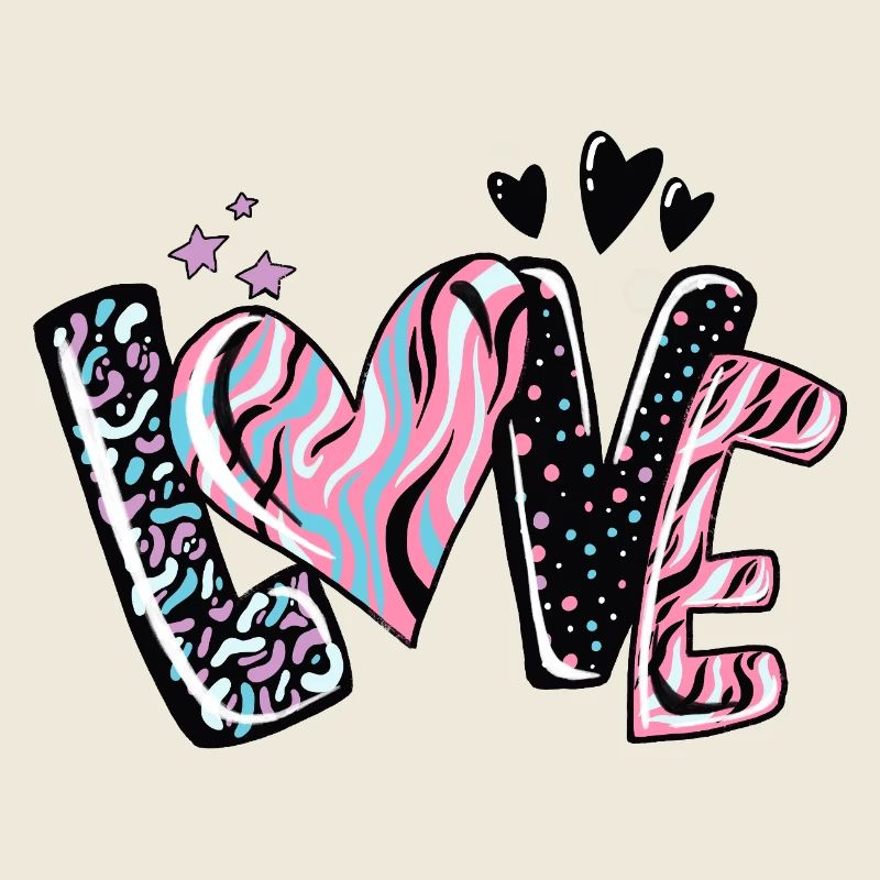 Love Kaleido Herz Muster